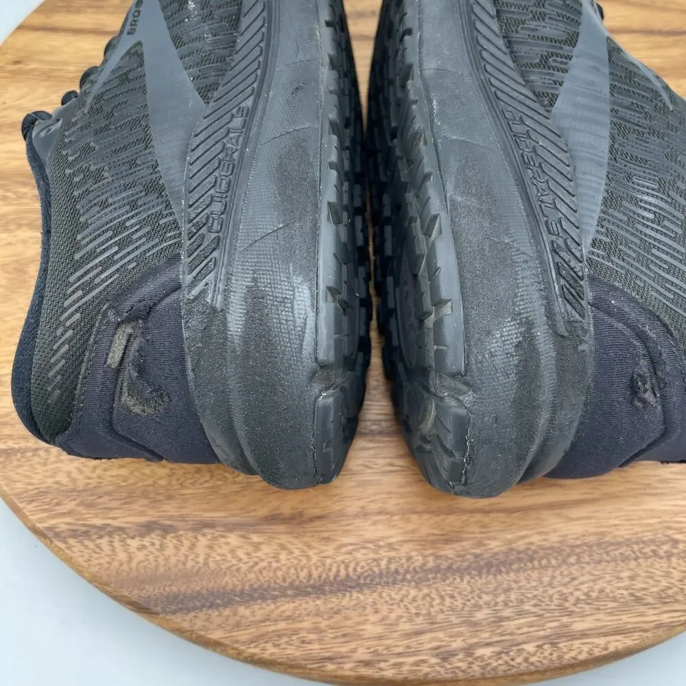 Brooks Addiction GTS 15 Shoes Mens Size 11.5 Triple Black Running Comfort Gym